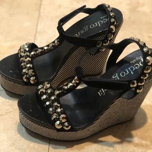 PEDRO GARCIA Crystal Studded Sandal